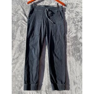 Prairie Underground Jogger Pants Womens Small 24x25 Black Crop Stretch Pull On